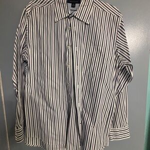 Tommy Hilfiger Blue and White Striped Shirt